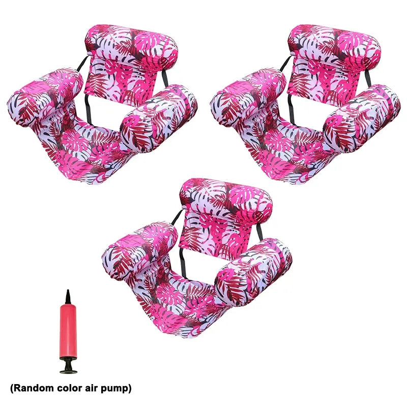 3 Pack-Inflatable Pool Hammock Lounge Chair