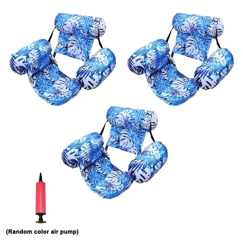 3 Pack-Inflatable Pool Hammock Lounge Chair