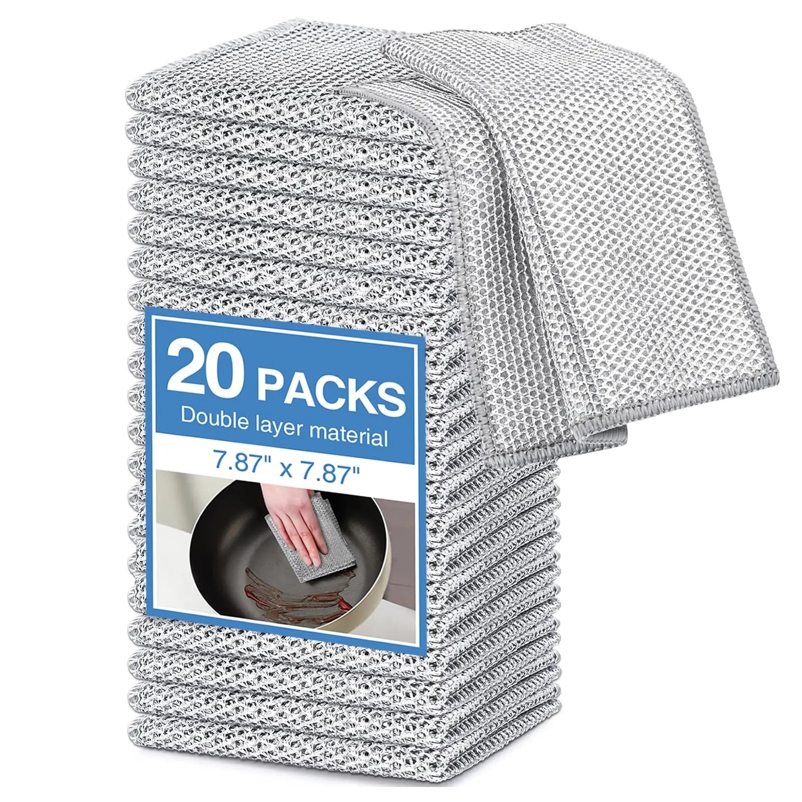 20-Count Reusable Non-Scratch Wire Dishcloths