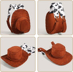 Cowboy Hat Backpack，Cosplay Toy Costume Backpacks with Adjustable Length Shoulder Strap,Bag for Birthday Party Gift(Brown)