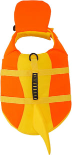 Shark Dog Life Jacket with Neck Support – Keep Your Dog Safe & Comfortable While Swimming, High Buoyancy Float Vest with Rescue Handle