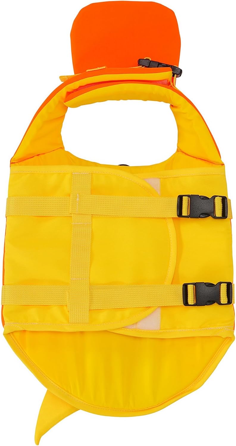 Shark Dog Life Jacket with Neck Support – Keep Your Dog Safe & Comfortable While Swimming, High Buoyancy Float Vest with Rescue Handle