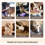 Pet Cleaning Gloves for Dogs & Cats – No-Rinse Grooming Wipes for Easy Fur & Paw Cleaning