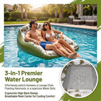 Adult Large Tropical Inflatable Water Sofa with Cup Holder
