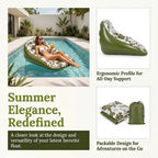 Adult Large Tropical Inflatable Water Sofa with Cup Holder