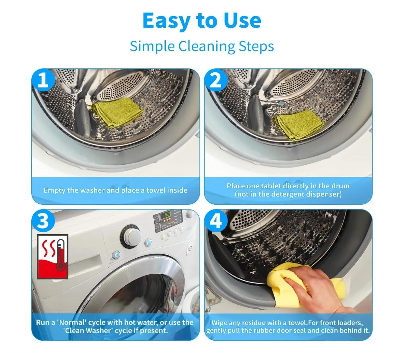 24-Pack Washing Machine Cleaner Tablets