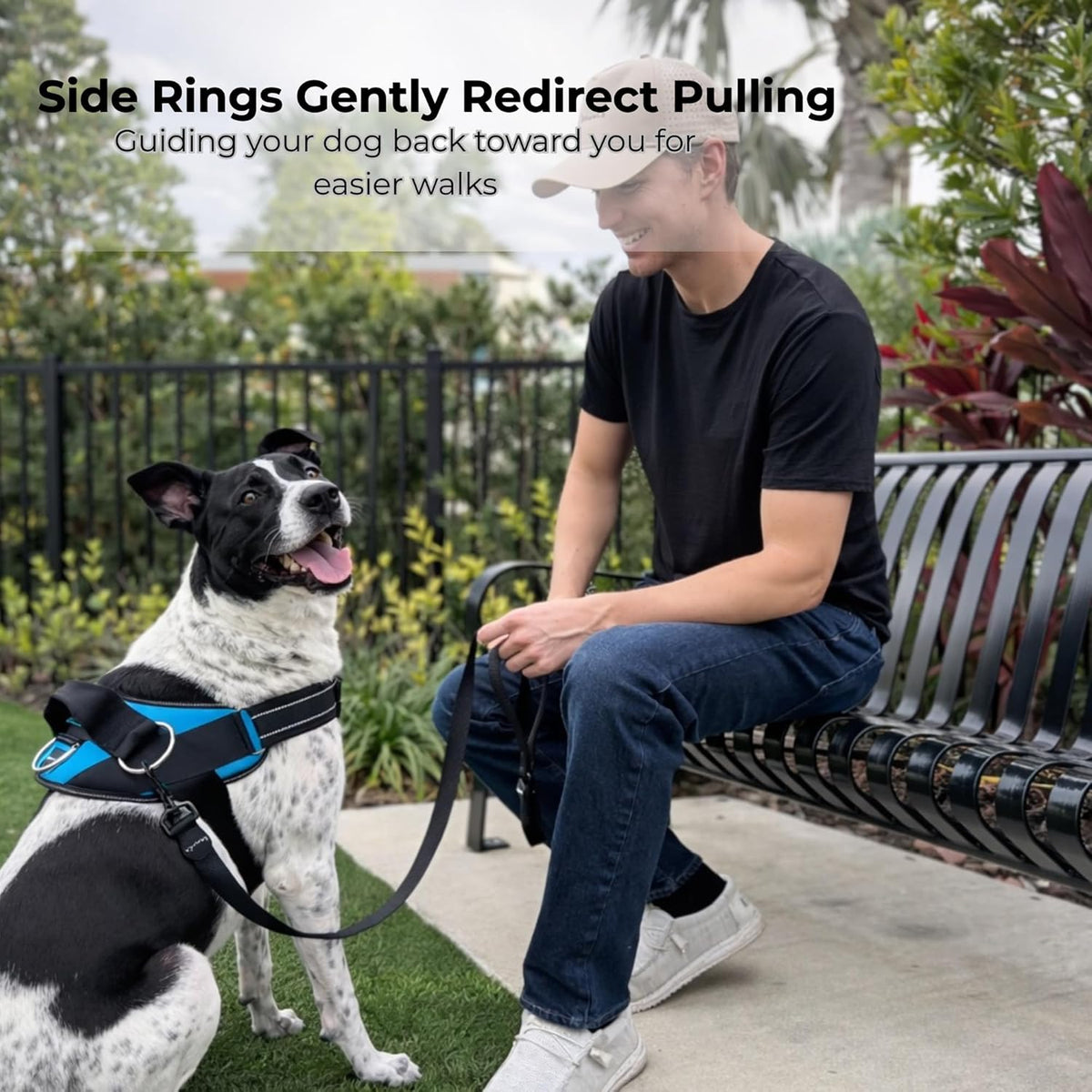No-Pull Dog Harness | Comfortable Reflective Vest with 3 Leash Clips, No-Choke Design & Adjustable Fit for All Sizes