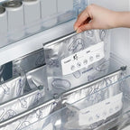 Reusable Stand-Up Food Storage Bags with Zipper Seal & Labels