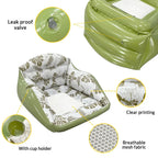 Adult Large Tropical Inflatable Water Sofa with Cup Holder