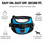 No-Pull Dog Harness | Comfortable Reflective Vest with 3 Leash Clips, No-Choke Design & Adjustable Fit for All Sizes