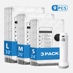 [2026 Upgraded] X7 Cordless Travel Vacuum Bag Set - 15 Pack Space Saver