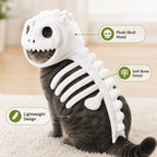 🦖 Glow-in-the-Dark Dinosaur Skeleton Cat Costume — Let Your Kitty Roar at Night! ✨