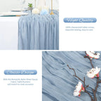 10 ft Sage Green Cheesecloth Table Runner for Weddings