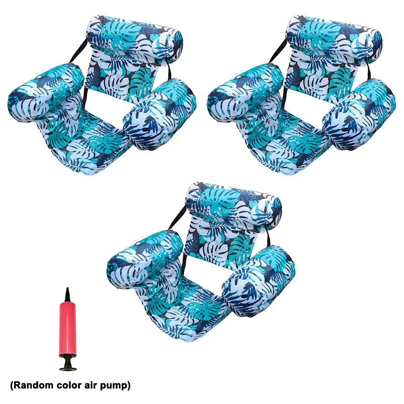 3 Pack-Inflatable Pool Hammock Lounge Chair