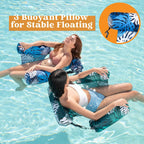 3 Pack-Inflatable Pool Hammock Lounge Chair