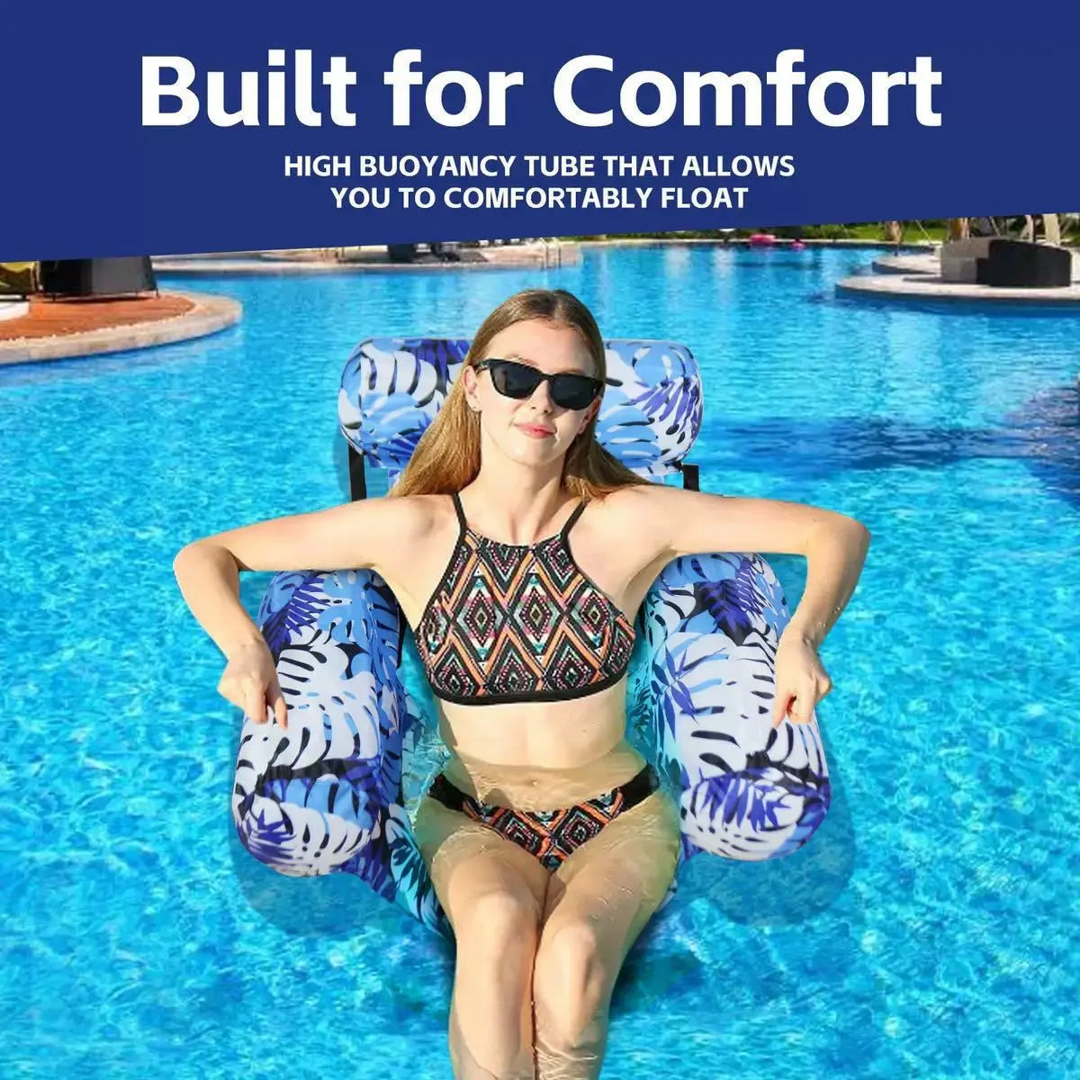 3 Pack-Inflatable Pool Hammock Lounge Chair